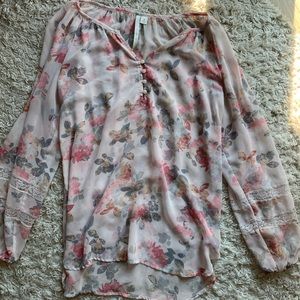 Lauren Conrad flower blouse